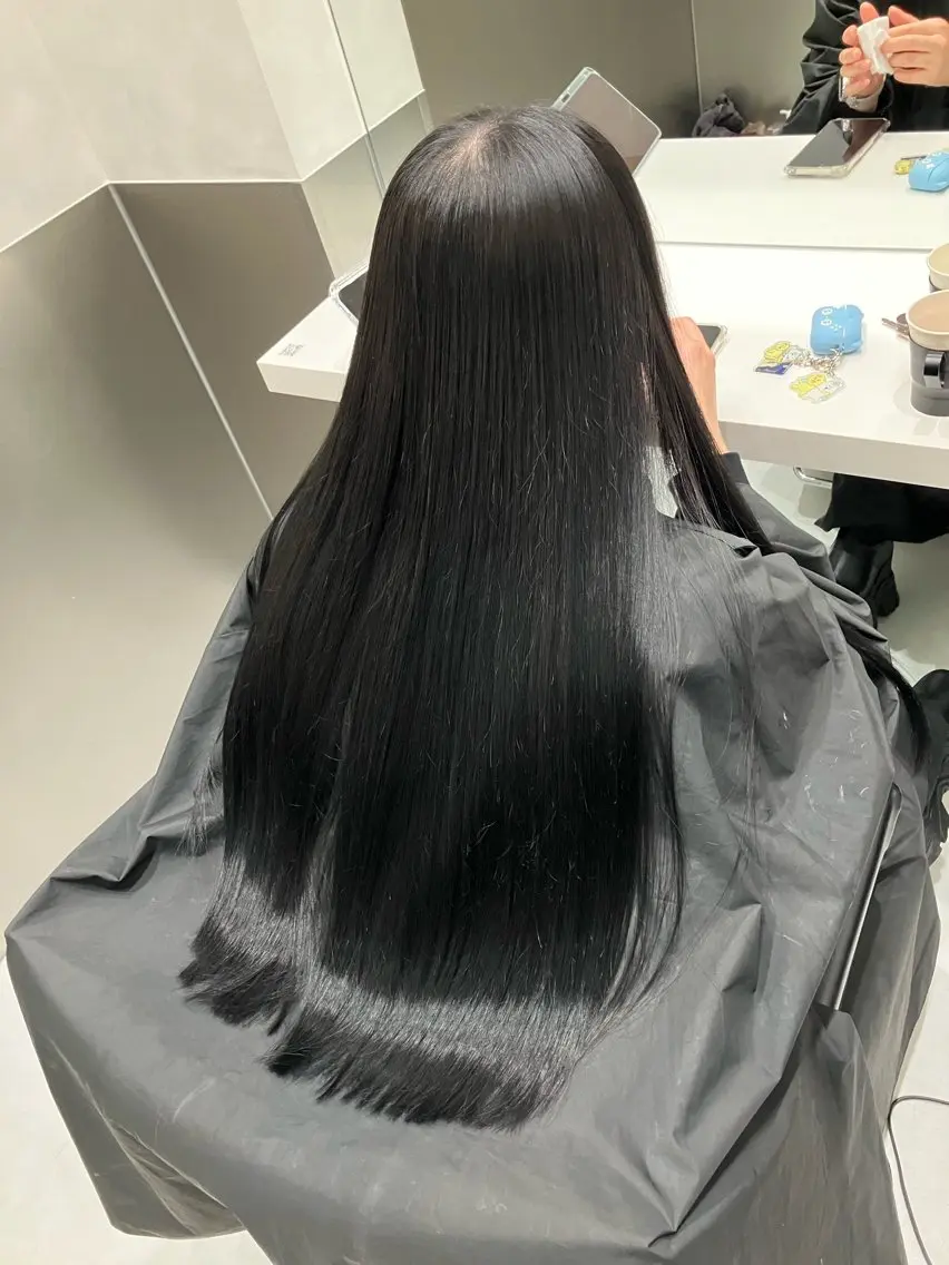 ロング カラー カット ヘアカラー トリートメント 💖ブリーチなし透明 感💖ASAHIのヘアスタイル