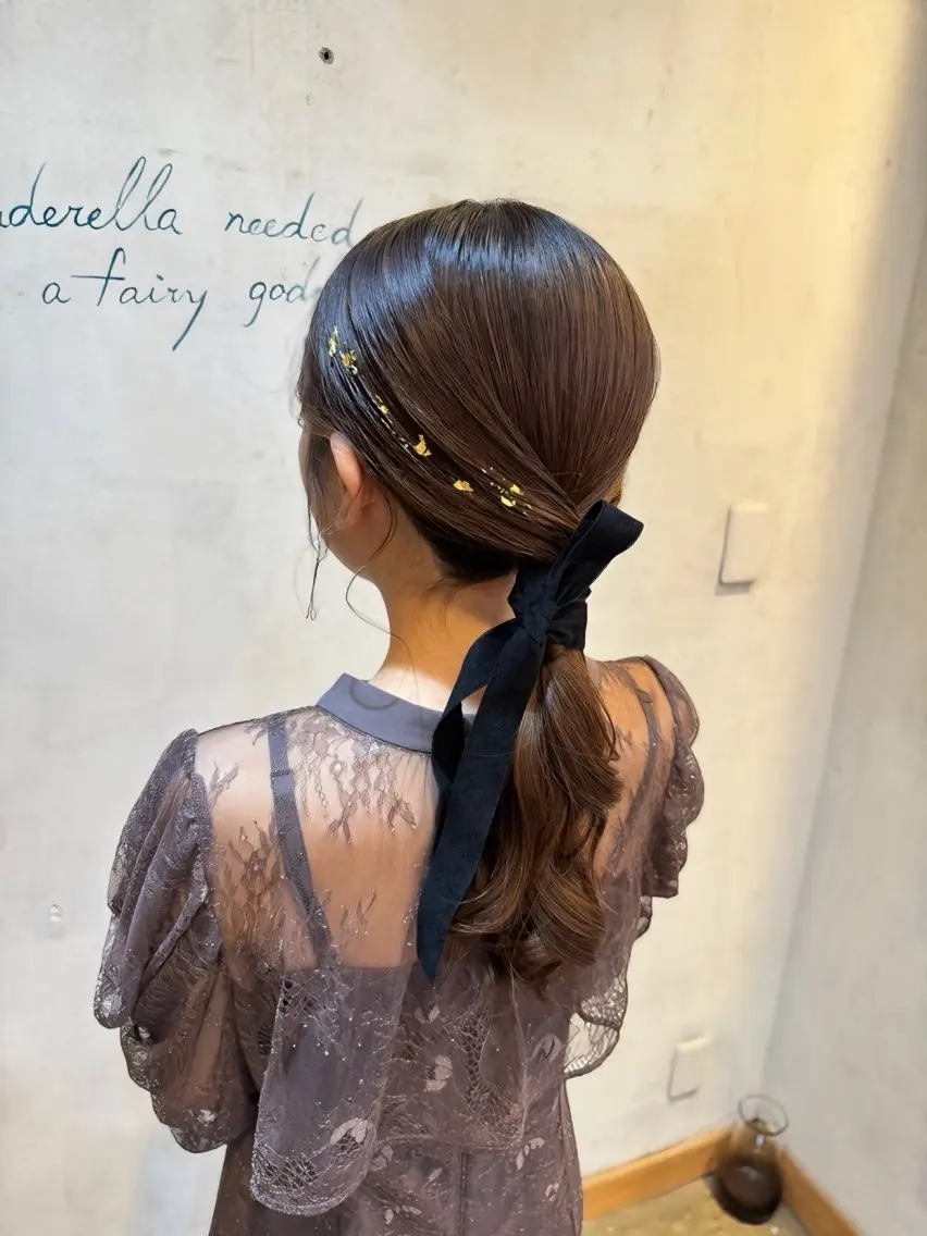 ミディアム ヘアアレンジ 結婚式・ブライダル ヘアセット 伊藤 栄子のヘアスタイル