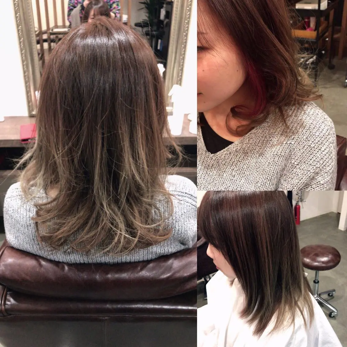 ミディアム カラー レイヤーカット匠 イソザキノリユキのヘアスタイル