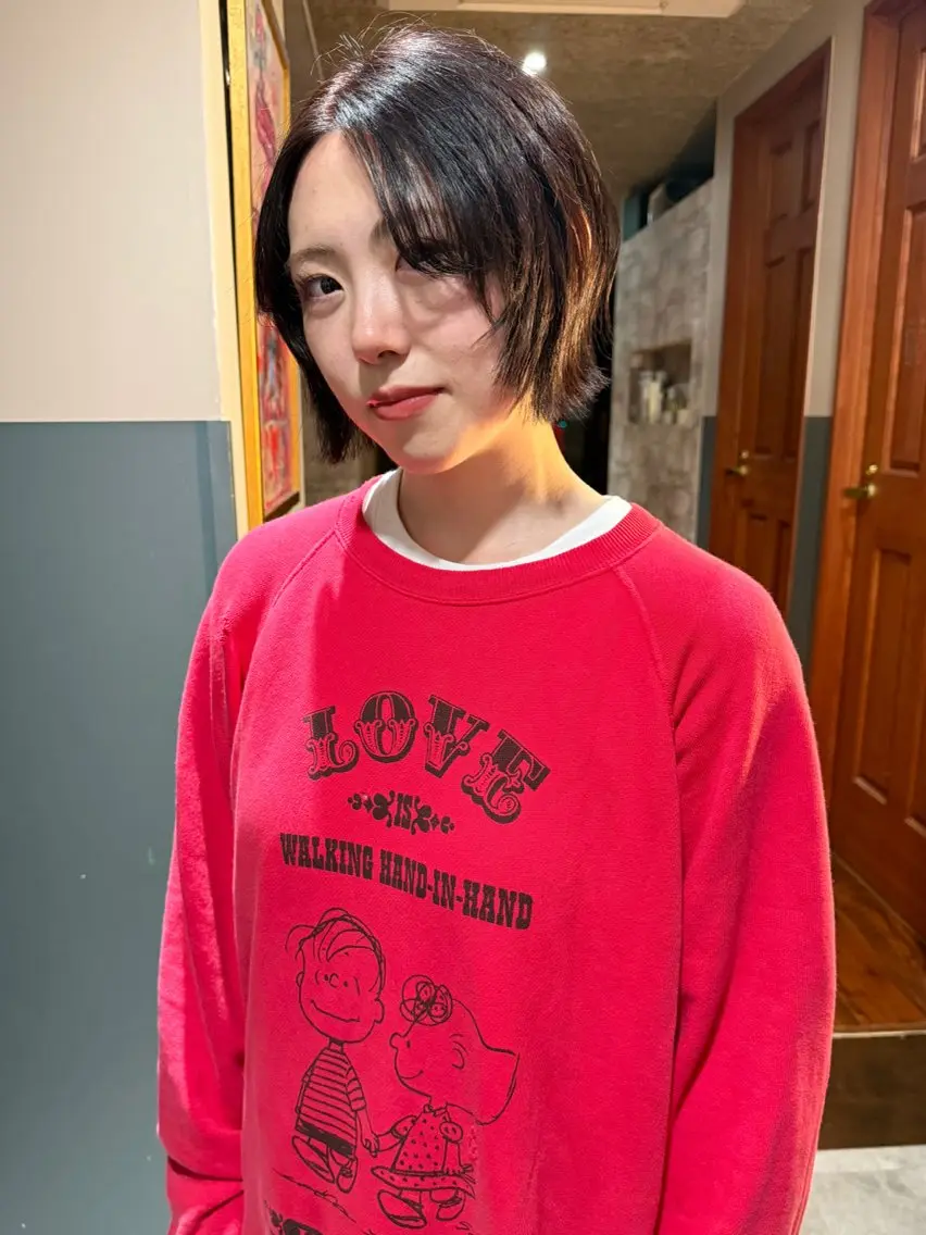 ショート カラー 似合わせカット カット ヘアカラー トリートメント mai / linoah˚✧のヘアスタイル
