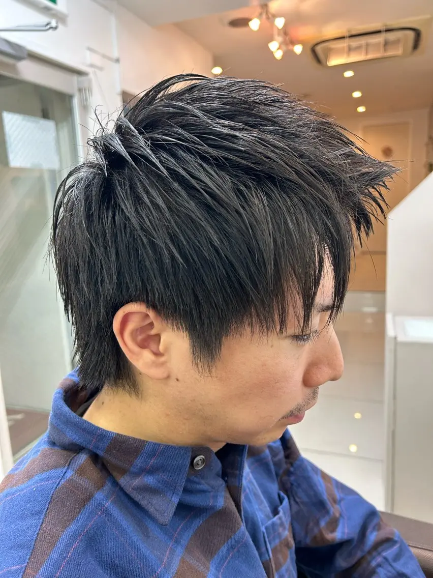 ショート メンズ アップバング ショートヘア カット 【メンズ大得意🔥】 ＭＡＳＡＫＩのヘアスタイル