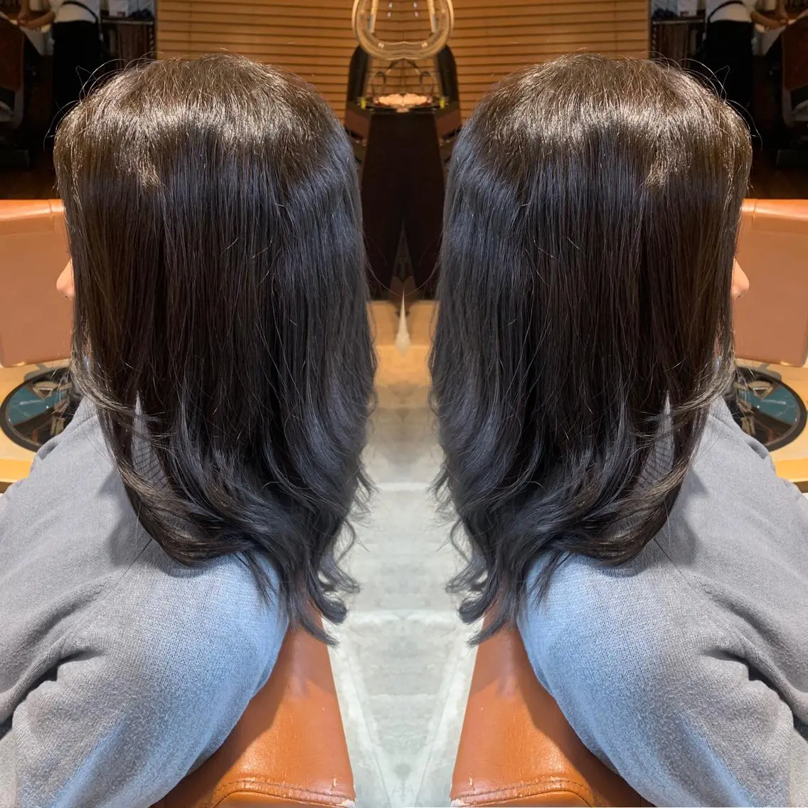ロング カラー グレージュ オリーブグレージュ オリーブグレー 韓国🇰🇷 ✂︎hair 内田愛のヘアスタイル