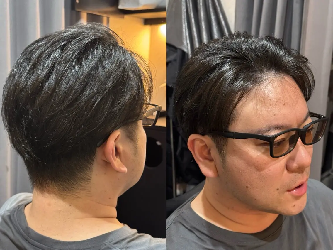 ミディアム カット 有田 光輝のヘアスタイル