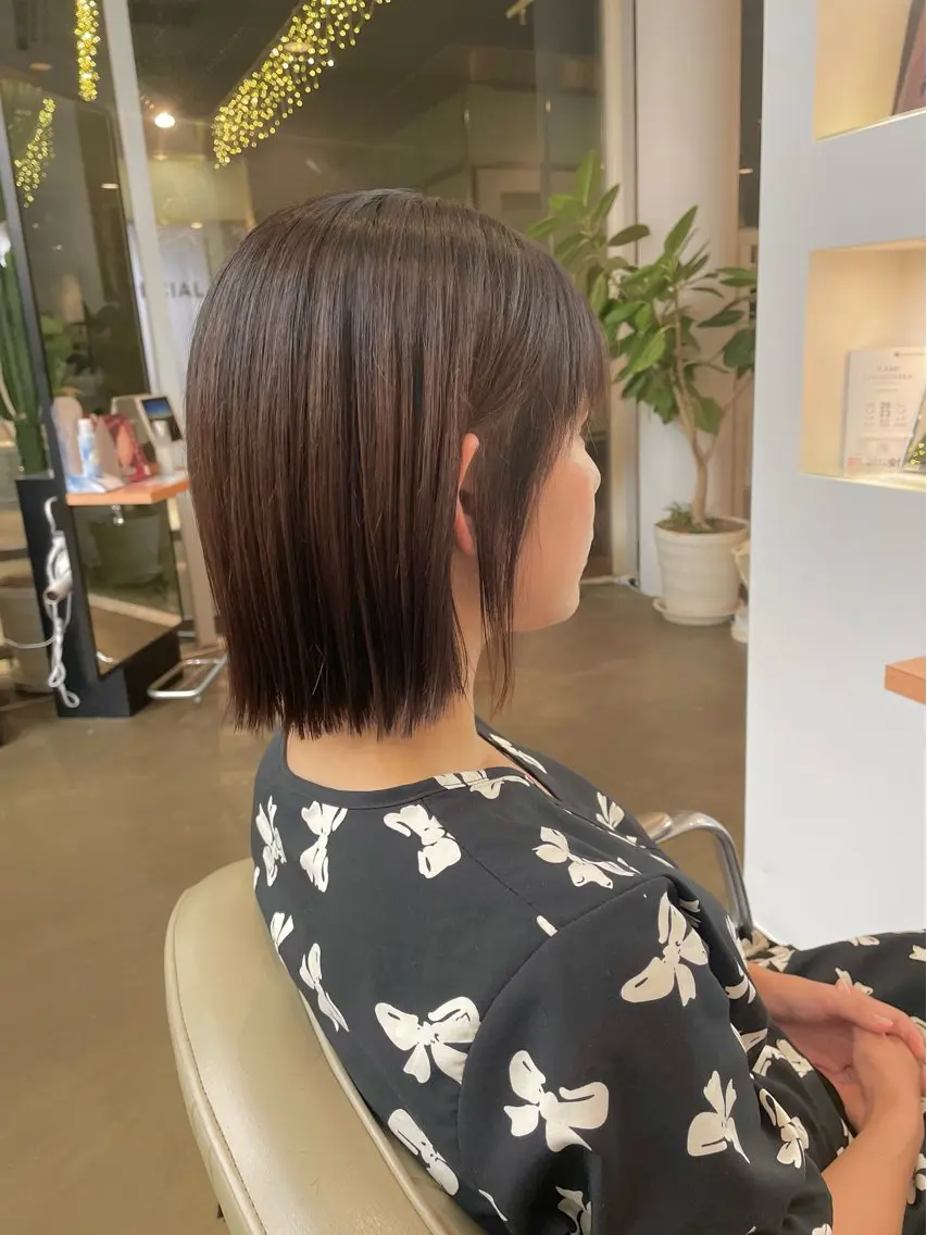 ショート 切りっぱなしボブ ボブ ♡レイヤーボブ パーマ/うらら♡のヘアスタイル