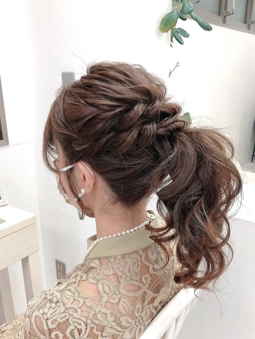 ヘアアレンジ ポニーテール 似合わせヘアメイク 💐オダギリチアキのヘアスタイル