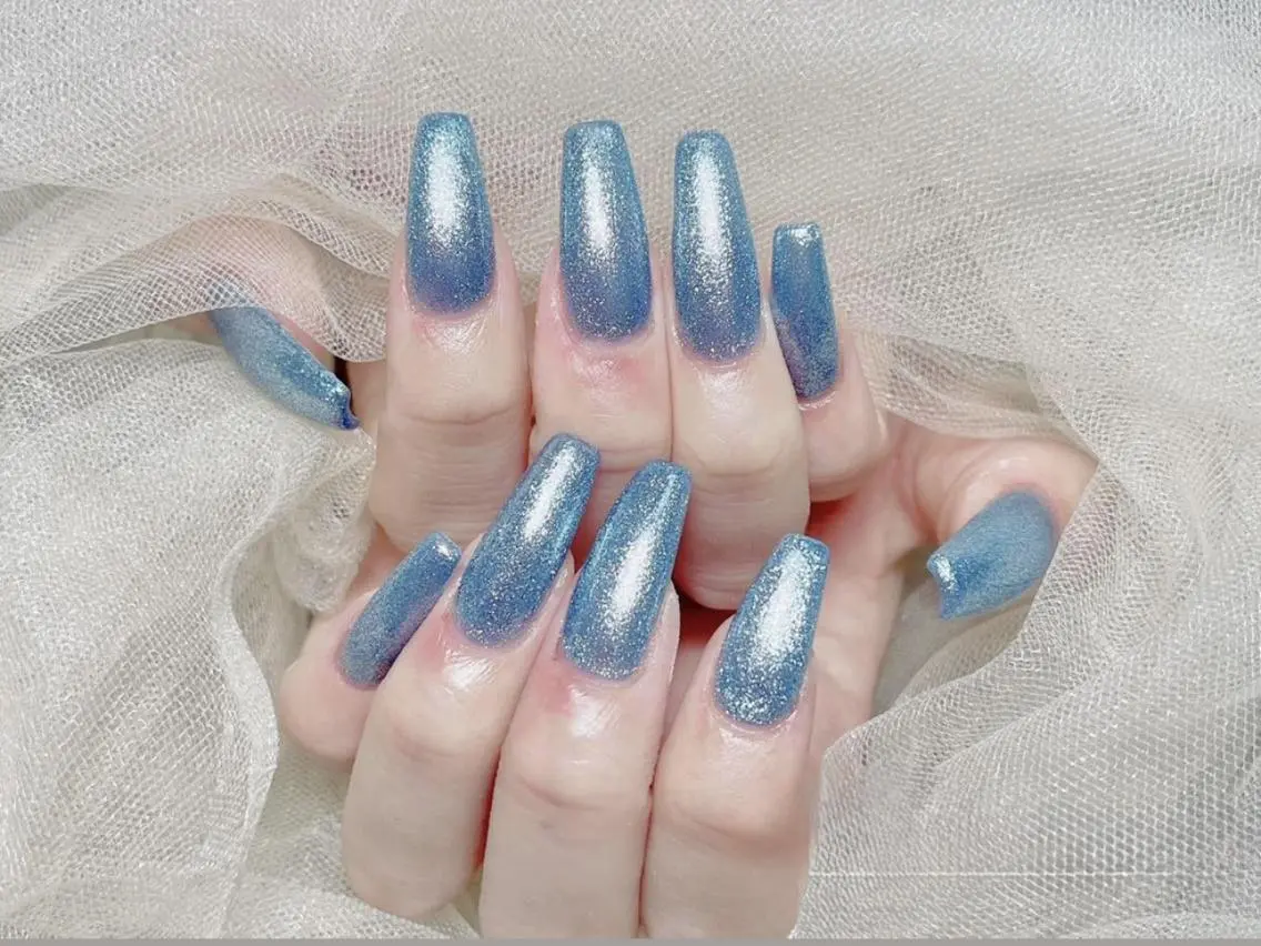 🎀🎀チップ長さだし+フレンチ/マグネット/オローラ/ミラー/フラッシュワンカラー8980の写真