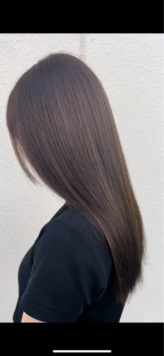 ロング カット ヘアカラー トリートメント 美髪矯正 吉岡柊斗のヘアスタイル