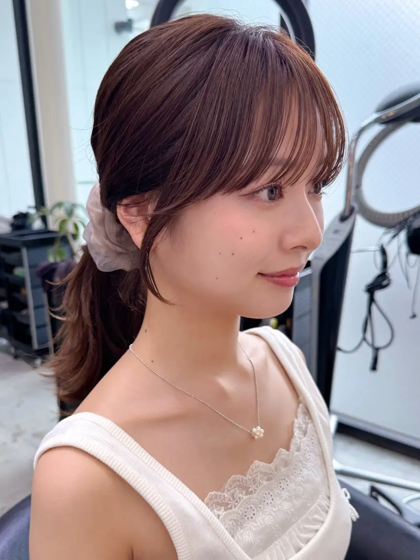 ミディアム カット 透明感ヘアカラー chiharuのヘアスタイル
