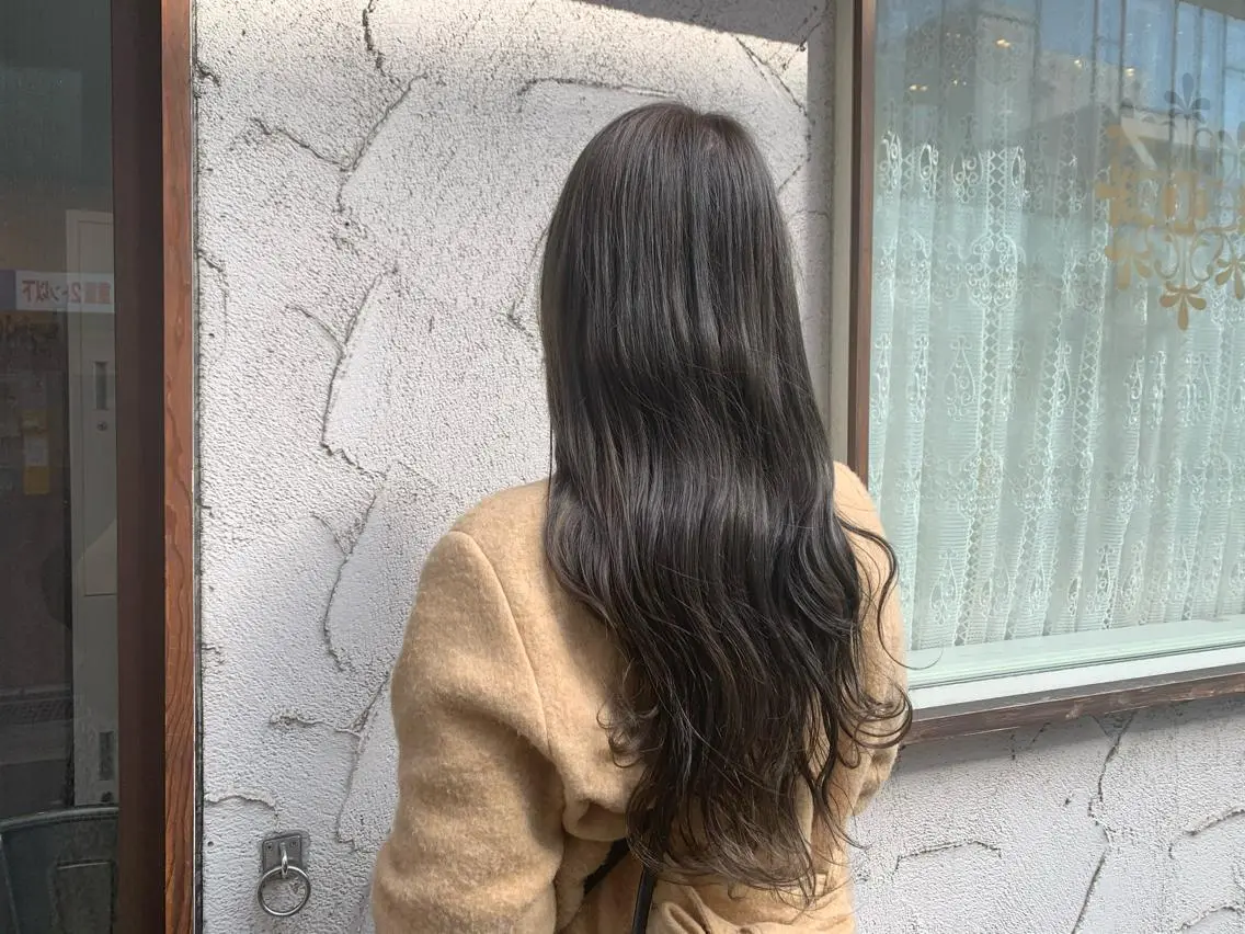 ロング カラー グレージュ オーガニックカラー ショート/脱白髪染め ☆宇﨑悠実のヘアスタイル
