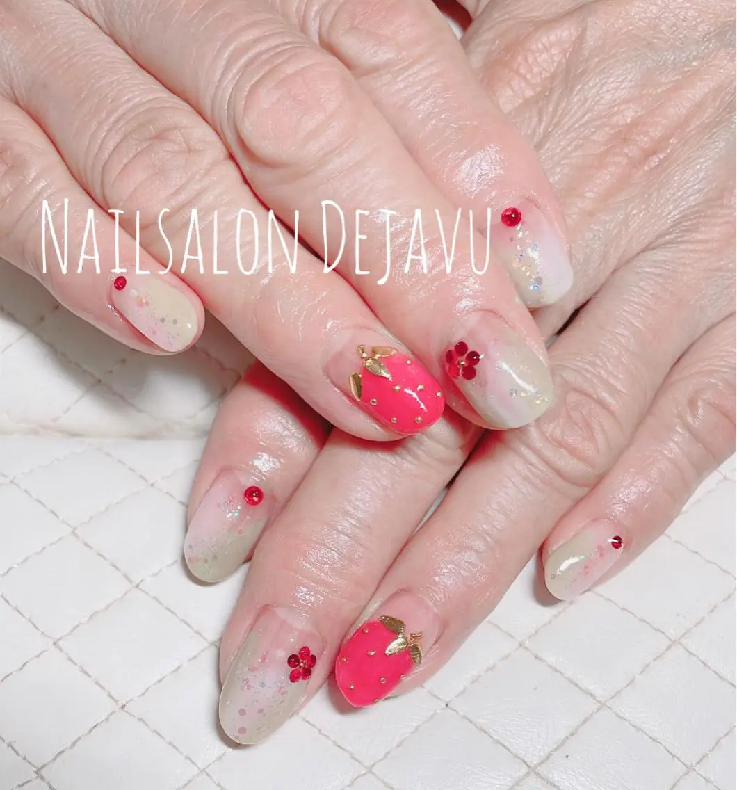 ネイル アートネイル シンプルネイル 春ネイル Nail salon Dejavu 🌿のネイルデザイン