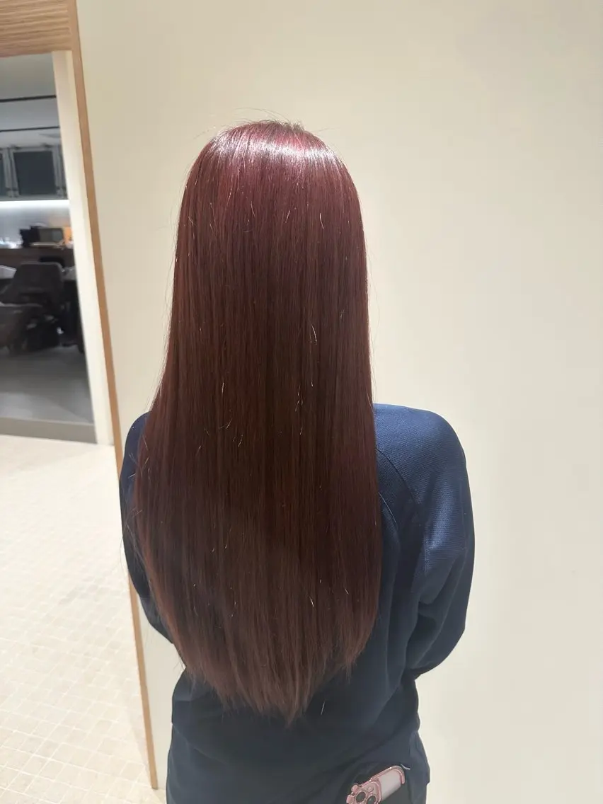 ロング カラー ヘアカラー トリートメント いまじゅく あおいのヘアスタイル