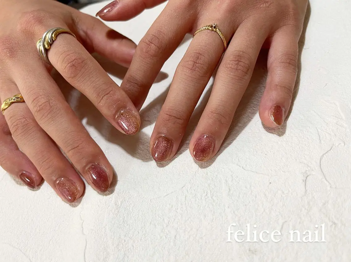 ネイル マグネットネイル シンプルネイル felice nailのネイルデザイン