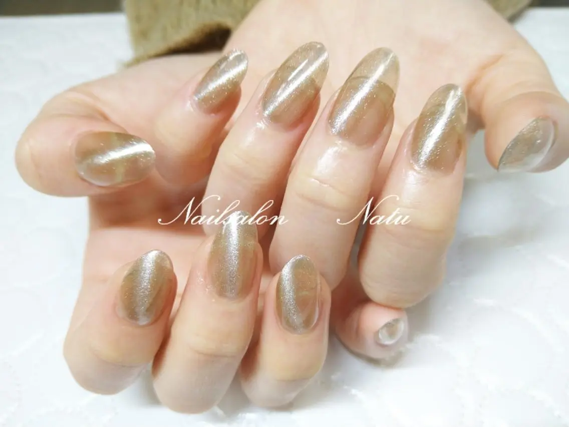 ネイル 長さ出し マグネットネイル ショートネイル nailsalon Natuのネイルデザイン