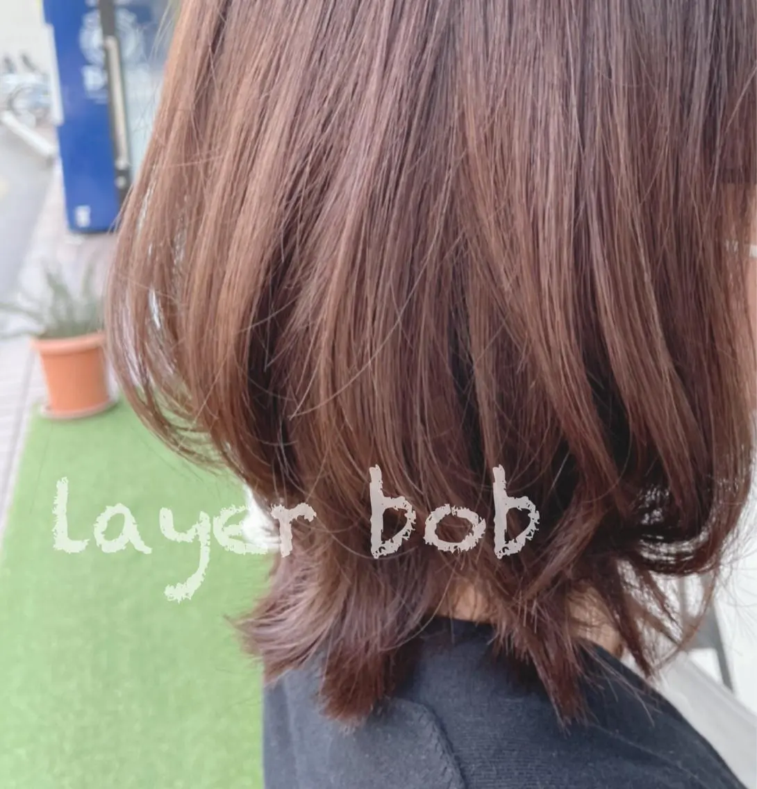 ショート カラー ボブレイヤー ボブ レイヤーカット カット ヘアカラー トリートメント 中村 幸子のヘアスタイル