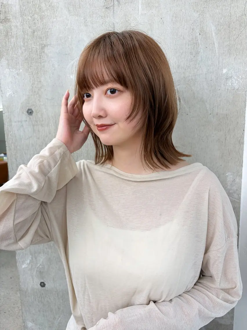 ショート カラー カット ヘアカラー トリートメント ボブ/ベージュ /kazui🐈のヘアスタイル