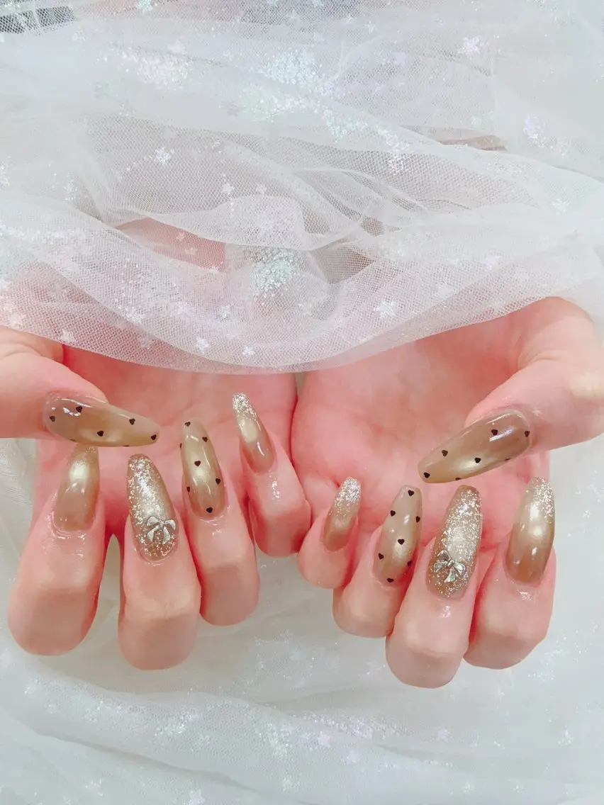 ロング ハンドネイル ヘイシ ユウカのネイルデザイン