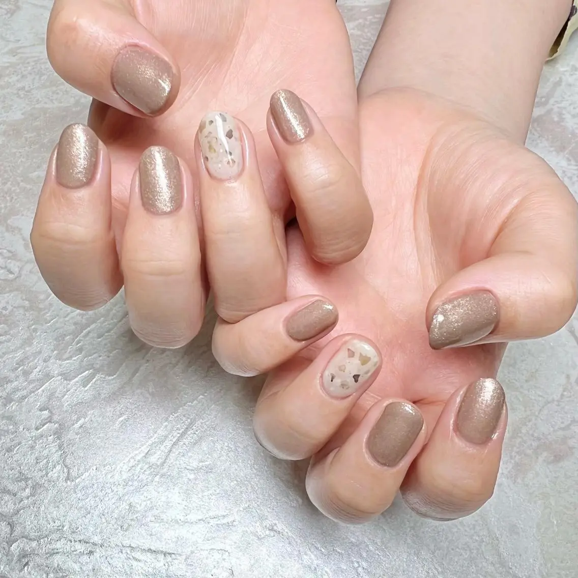 ネイル ニュアンスネイル ショートネイル gemickle nailのネイルデザイン