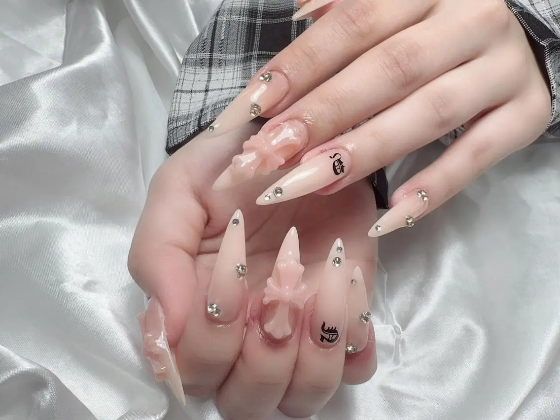 ネイル 韓国ネイル 水色 マグネットネイル ニュアンスネイル オフィスネイル ハンドネイル Hana Rose Nailのネイルデザイン