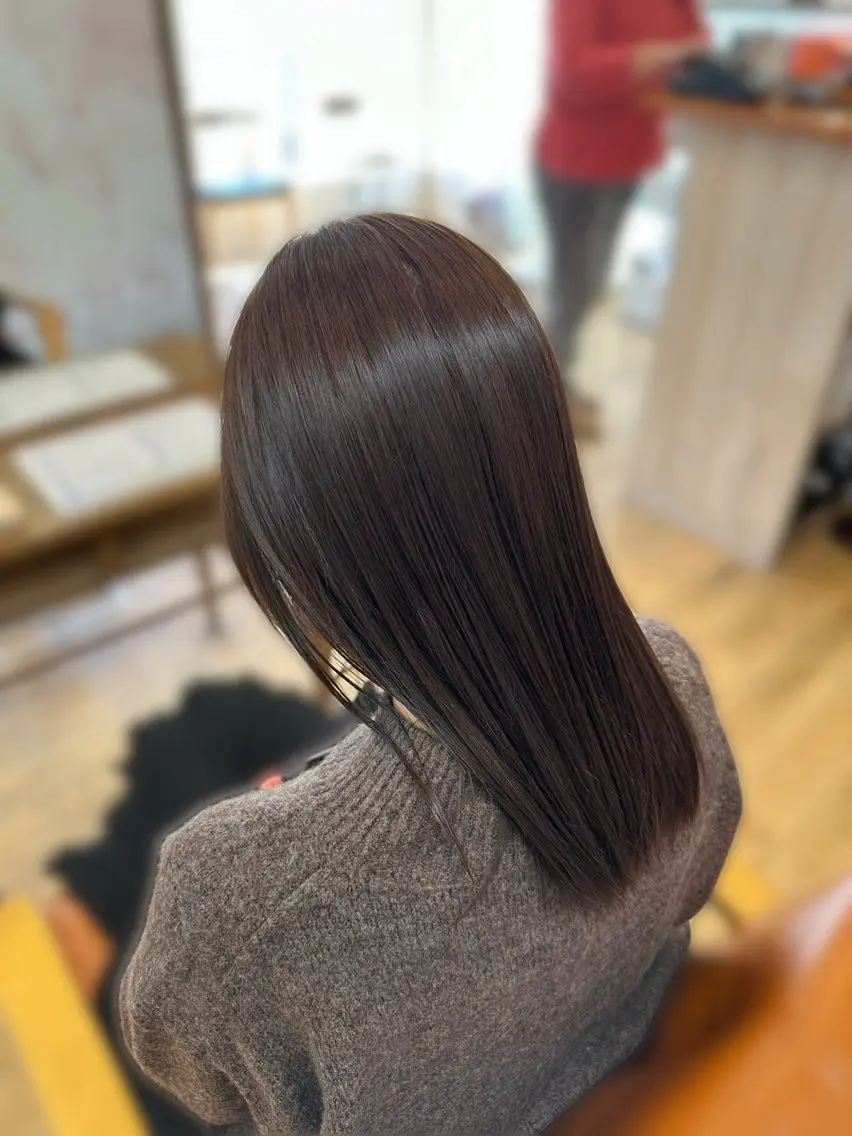 ☺️モデル様限定価格☺️艶カラー+ミルボン3stepトリートメントの写真