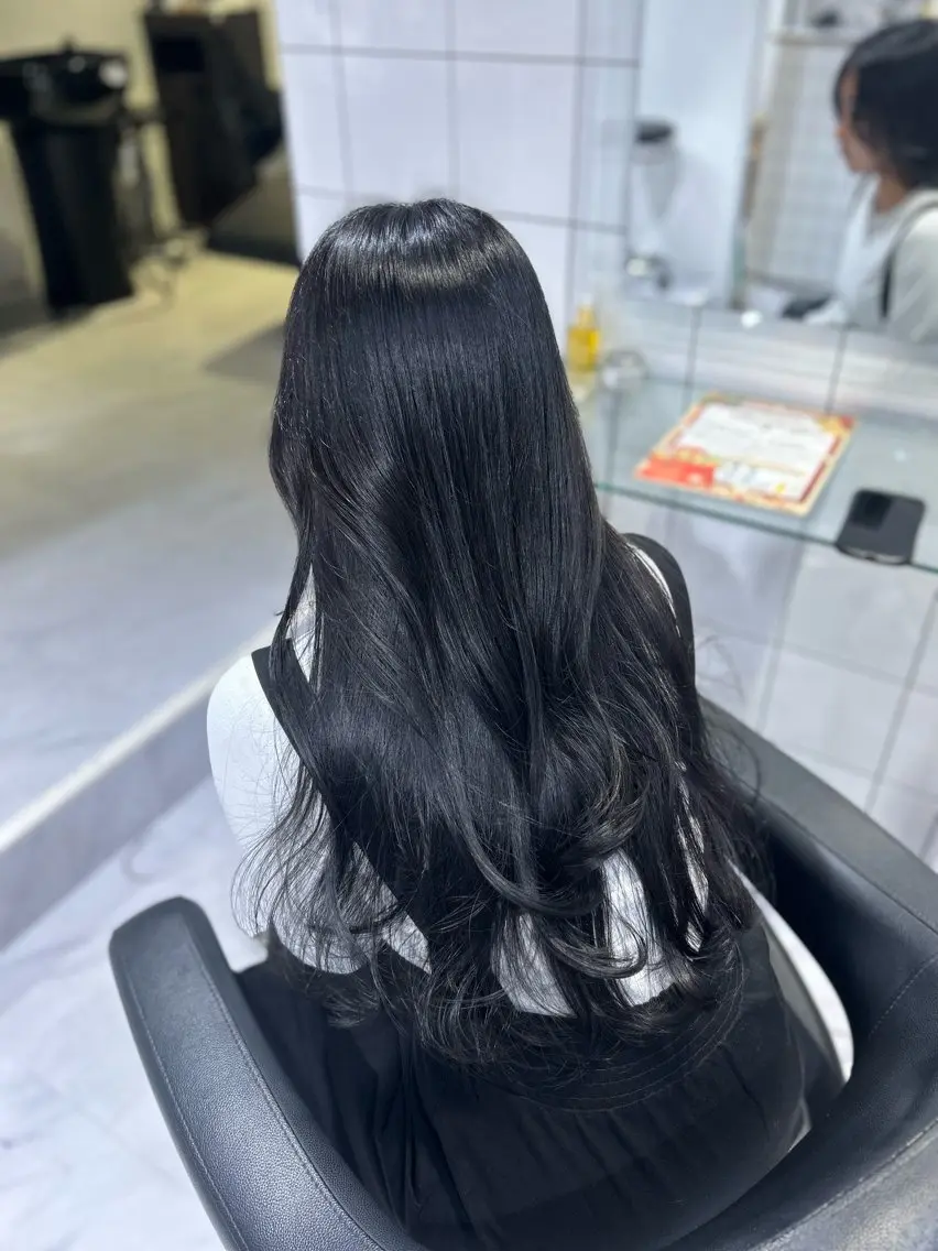 ロング カラー カット ヘアカラー トリートメント 表参道/透明感カラー /暗髪/ジュキヤのヘアスタイル