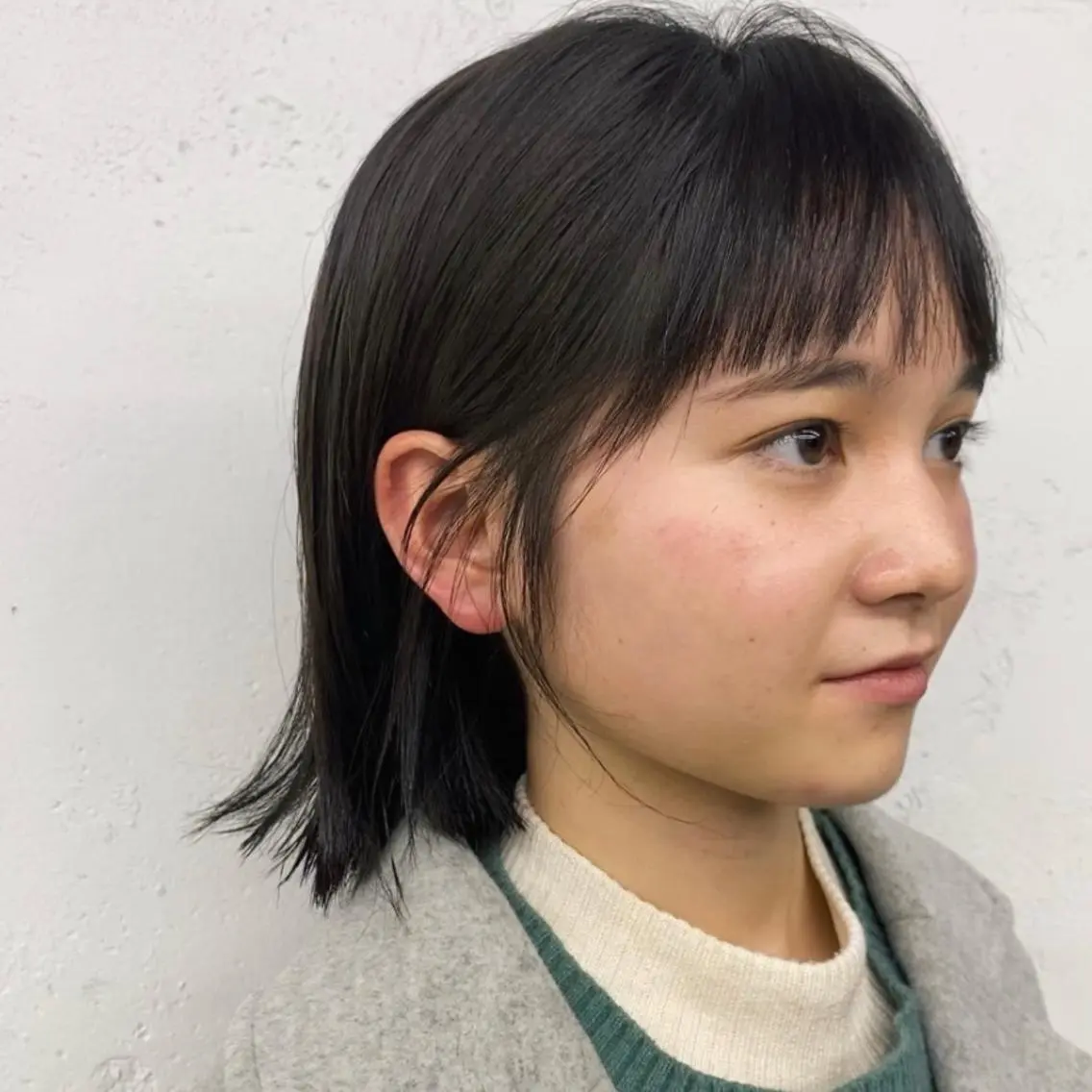 ミディアム パーマ ミディアムパーマ ストレートパーマ 大石 沙季のヘアスタイル
