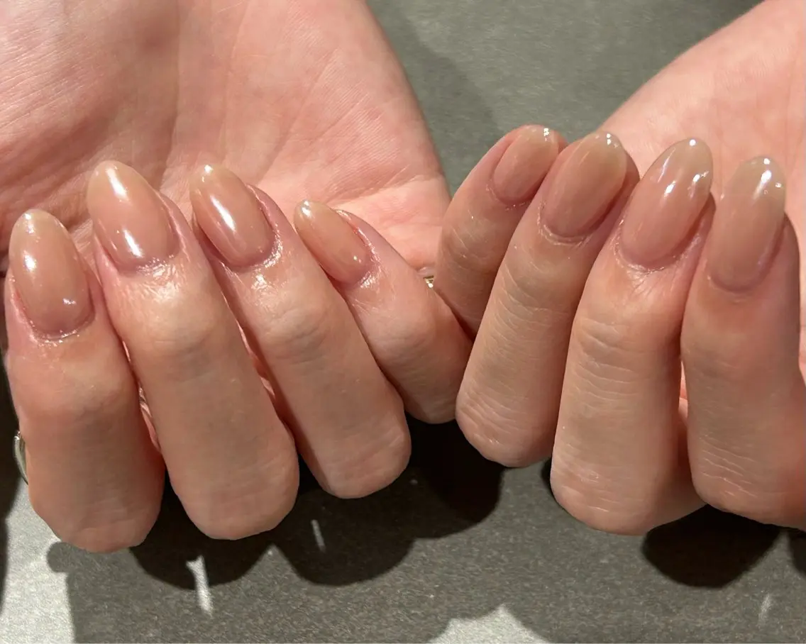ネイル ミラーネイル ワンカラーネイル ハンドネイル &robe Nana🌟のネイルデザイン