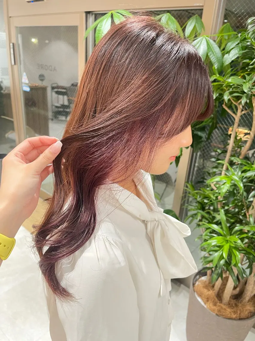 【🎨インナーカラー🎨】(ケアブリーチ込み)ダブルカラー+トリートメント付き💕の写真