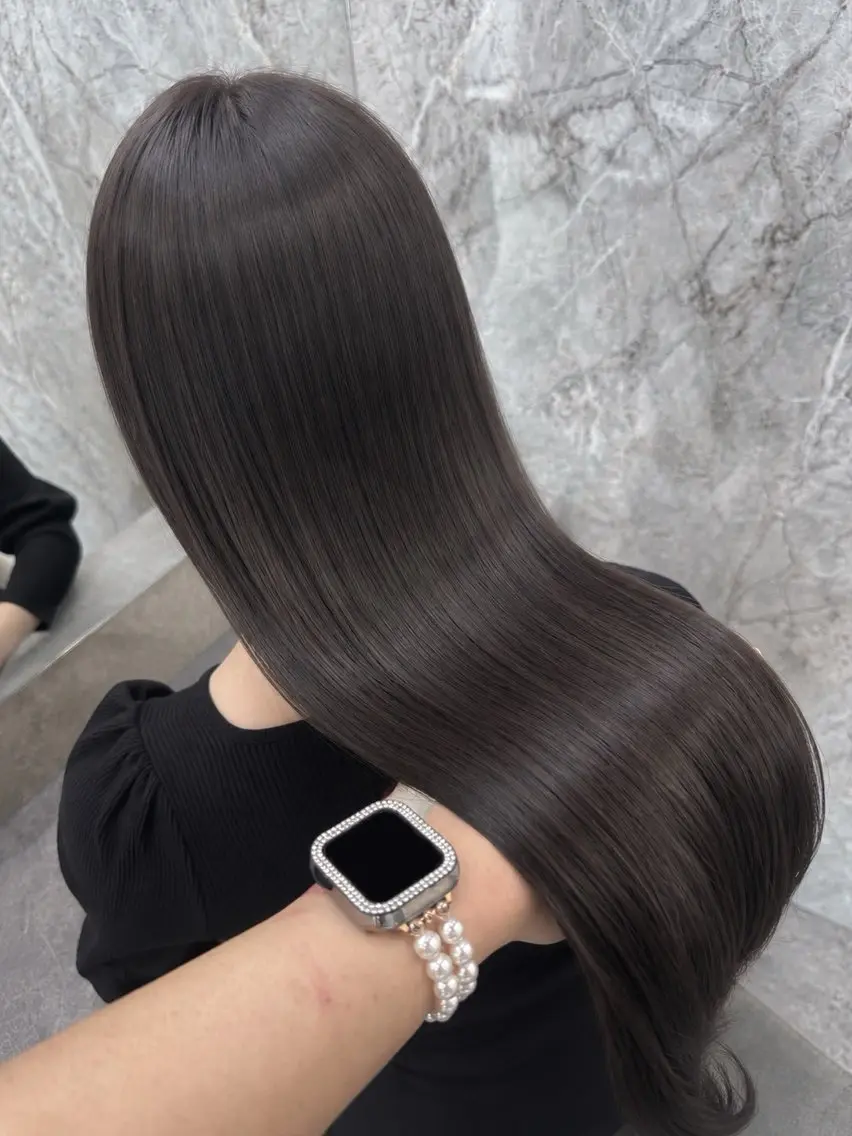 ロング カラー ヘアカラー トリートメント 💙あおい💙大宮 🪽ワンカラー🪽のヘアスタイル