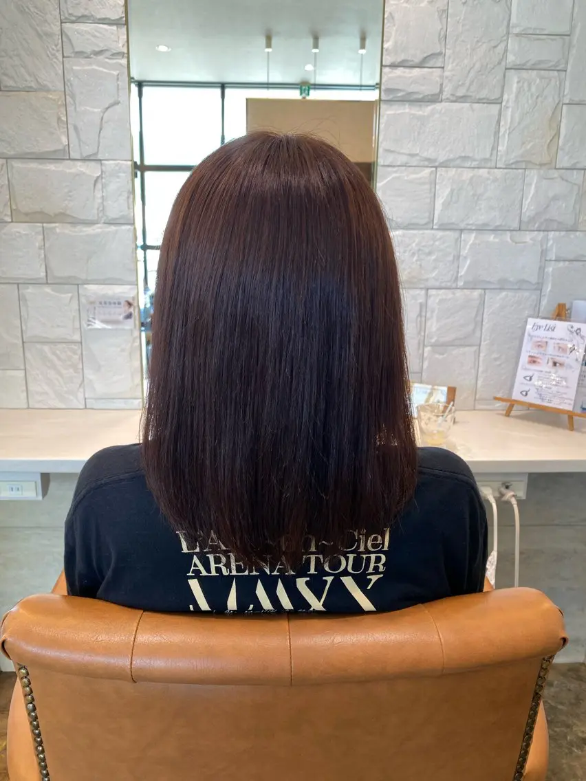 ミディアム カラー ヘアカラー トリートメント ママ美容師 Tsuchiyaのヘアスタイル