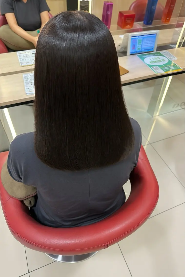 ミディアム カラー ゆめ ベージュカラーのヘアスタイル