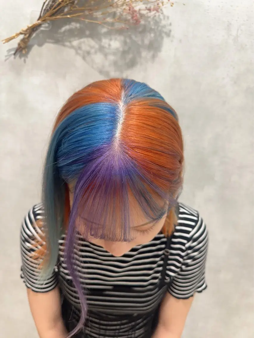 ミディアム カラー ヘアカラー デザインカラー/ ジュンナのヘアスタイル