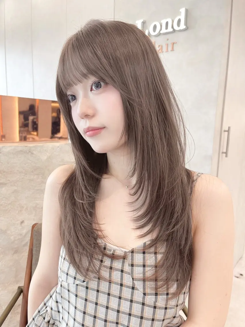 セミロング レイヤーカット カット ヘアカラー トリートメント 失敗しないレイヤー/ 顔まわり☀️しゅうとのヘアスタイル
