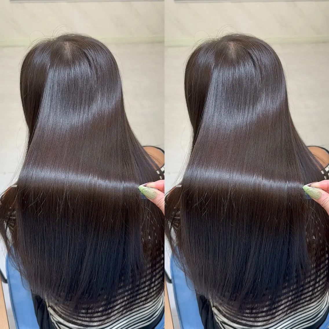 ロング カラー 髪質改善🩵縮毛矯正 代々木/木下のヘアスタイル