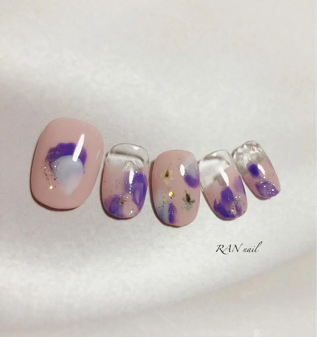 ネイル イースター 入学式 フラワーネイル フットネイル ジェルネイル ハンドネイル フットネイル RAN nailのネイルデザイン