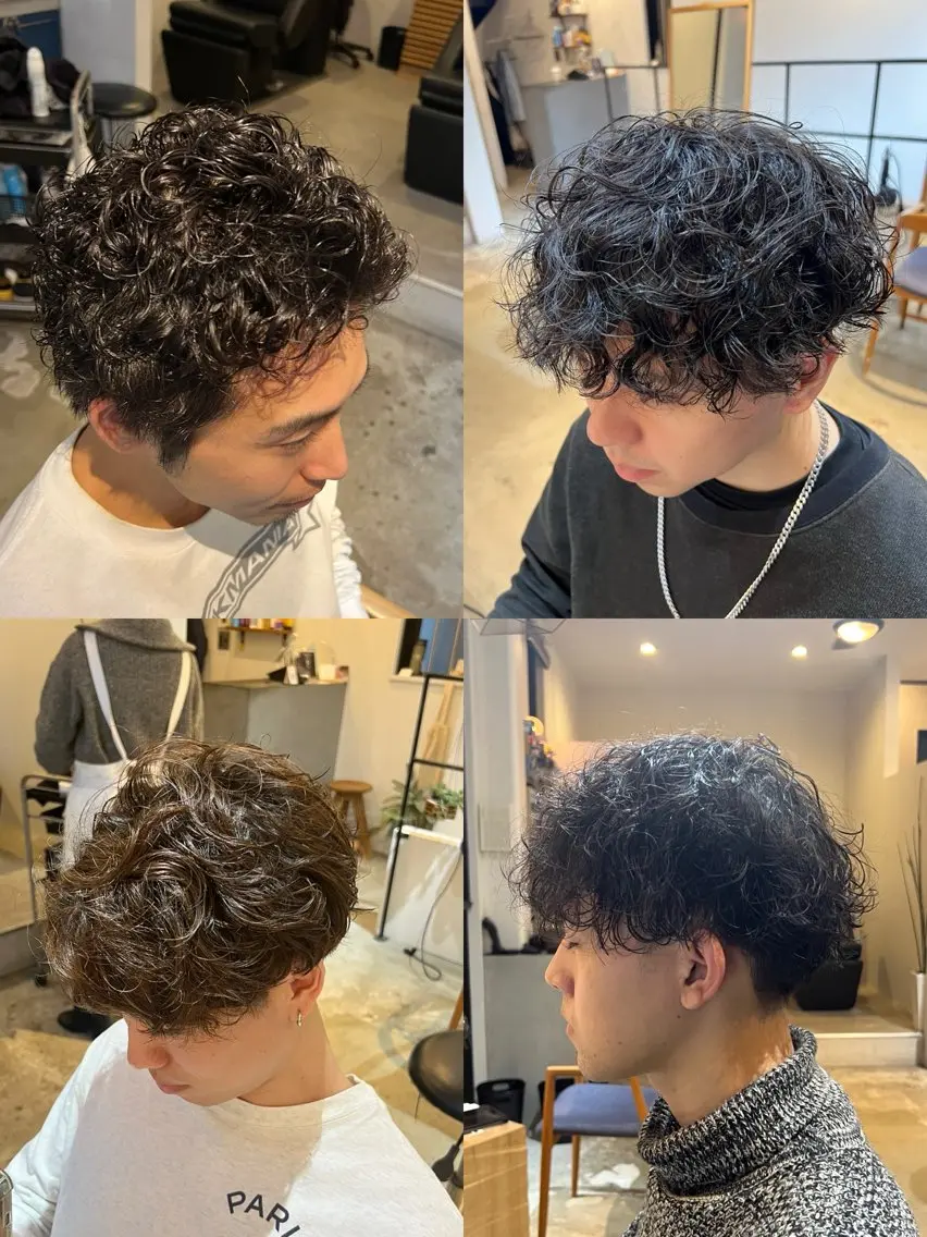 パーマ メンズ カット パーマ 大阪メンズパーマ /ショート/らいのヘアスタイル