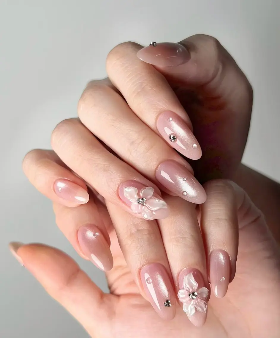 ネイル オーロラネイル べっ甲ネイル チークネイル 成人式 長さ出し ハンドネイル ハンドケア For you. Nail Salonのネイルデザイン