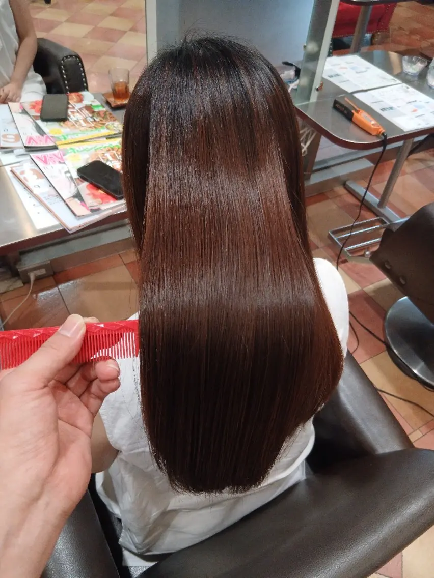 ロング カット 縮毛矯正 佐賀で美髪を作る人 山内　泰輝のヘアスタイル