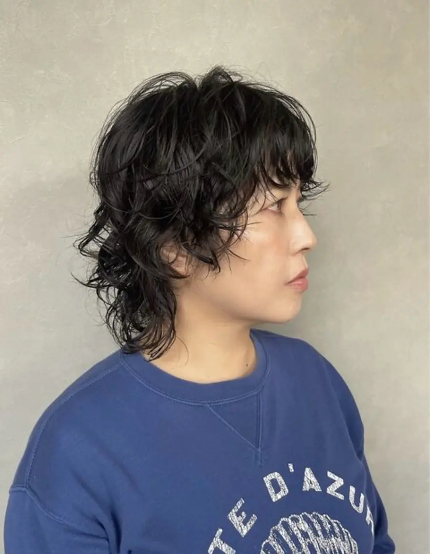 ✂️ショート～ボブ(肩上)カット✂️➕パーマ🌀🌀➕ミルボントリートメント🤍🫧の写真