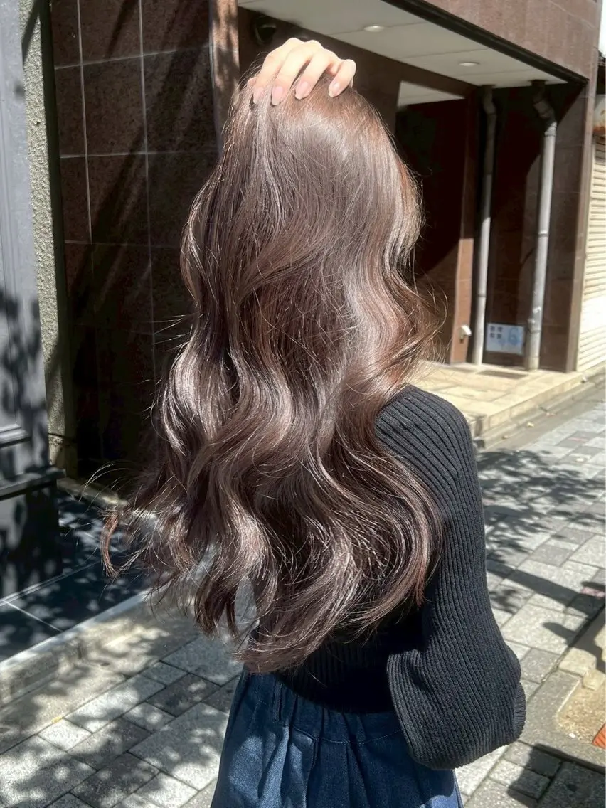 カラー ブリーチ 透明感カラー ダブルカラー 韓国風カラー ブリーチなしカラー まほろ/ 🎀🫧のヘアスタイル