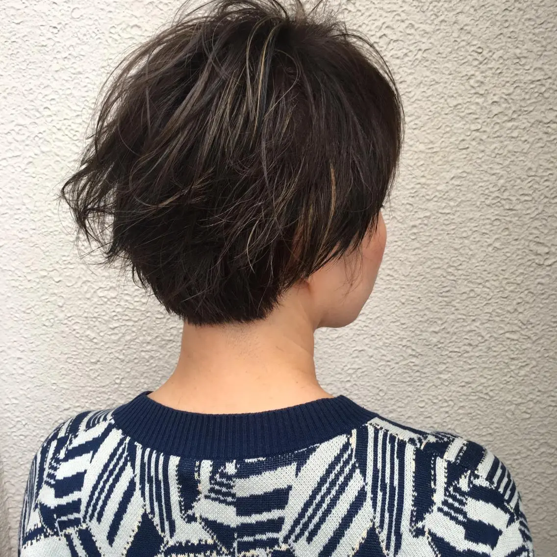ショート カラー ハイライトカラー ハイライト ラブーケ中川中島店 クラタチカコのヘアスタイル