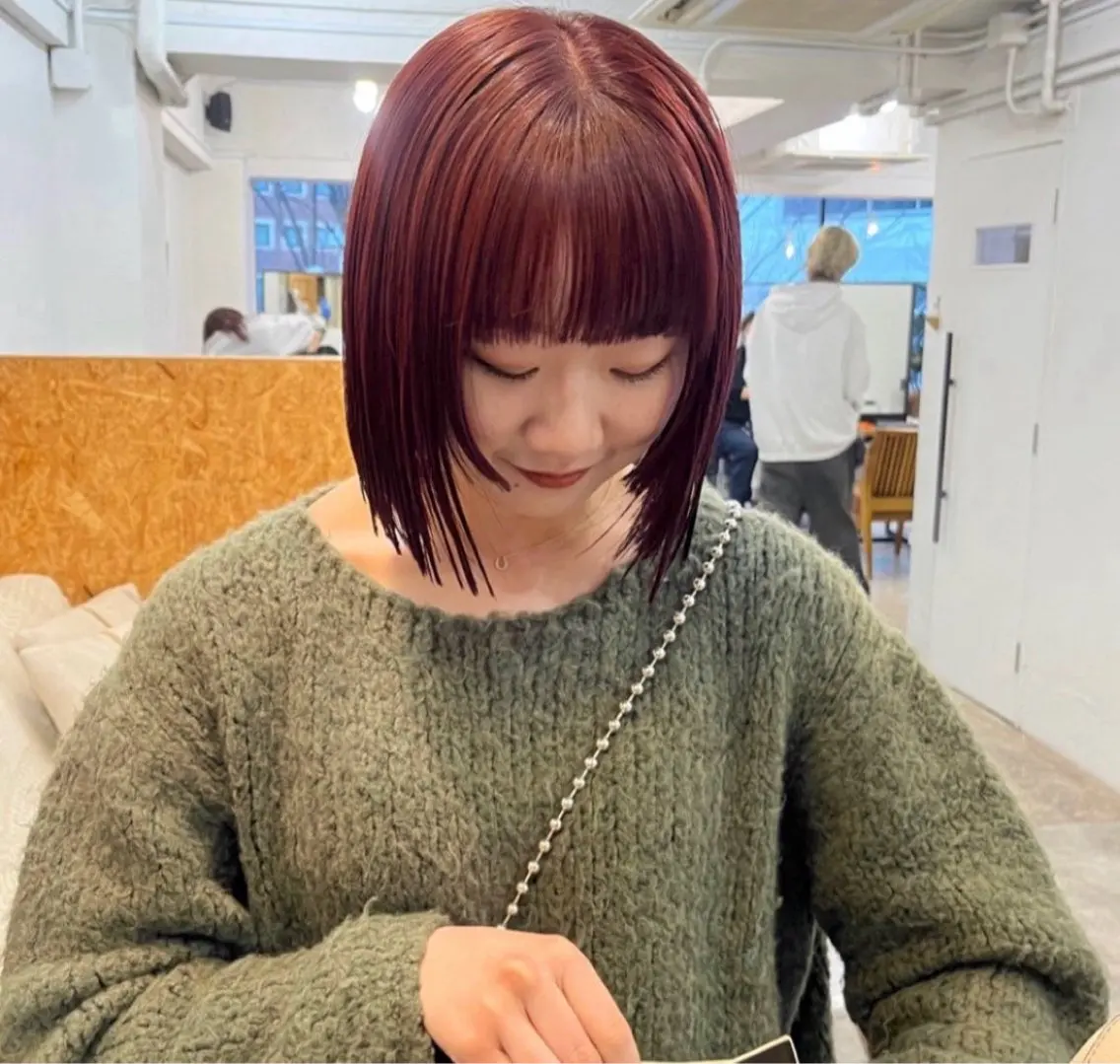 ショート カット ヘアカラー ボブパーマ🥣KON コンナツミのヘアスタイル