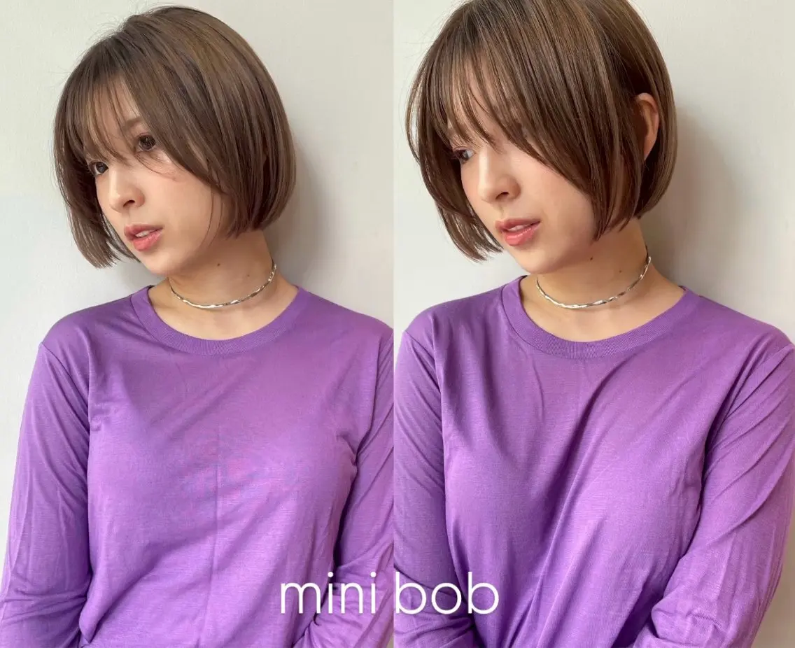 ショート miku/天神ボブ 艶カラーのヘアスタイル
