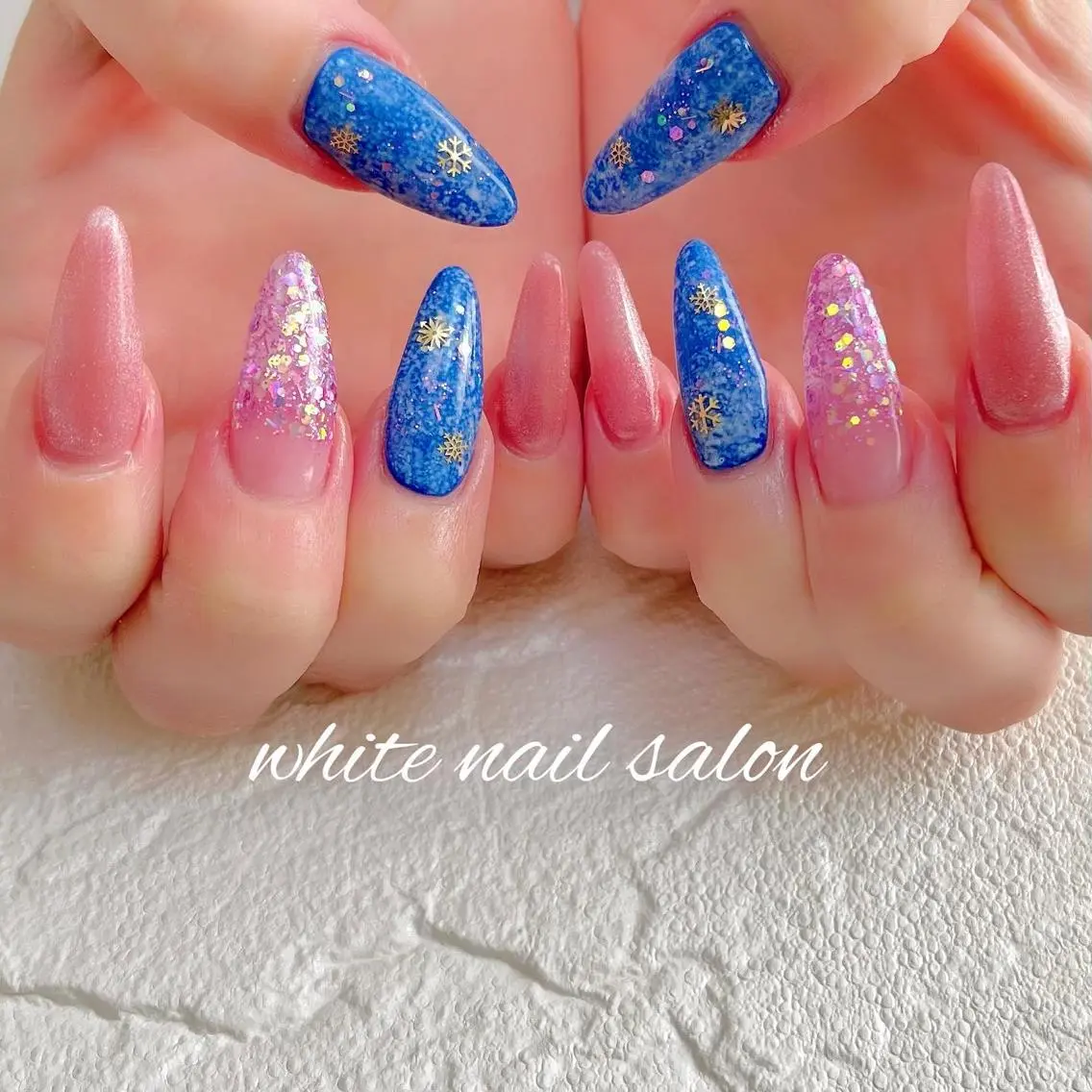 ネイル 長さ出し フットネイル ジェルネイル ハードジェル ラメ(グリッター) ハンドネイル white nail salonのネイルデザイン