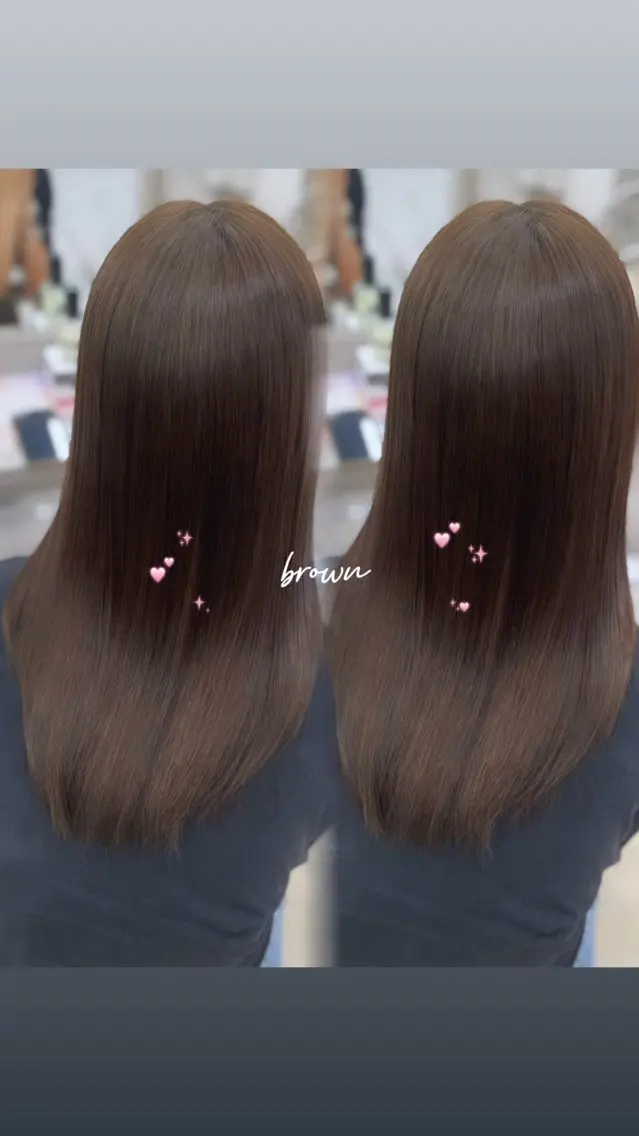 セミロング カラー ブラウンカラー 髪質改善 トリートメント ヘアカラー トリートメント COCO_kaho カラー/髪質改善のヘアスタイル