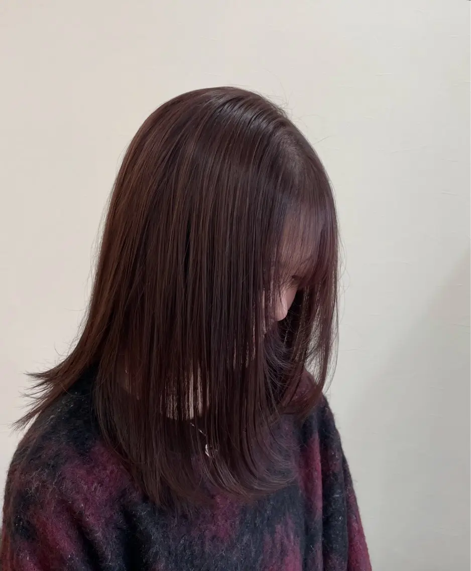 ミディアム カラー ヘアアレンジ ラベンダーカラー 郡山/透明感カラー /馬場アンドレアのヘアスタイル