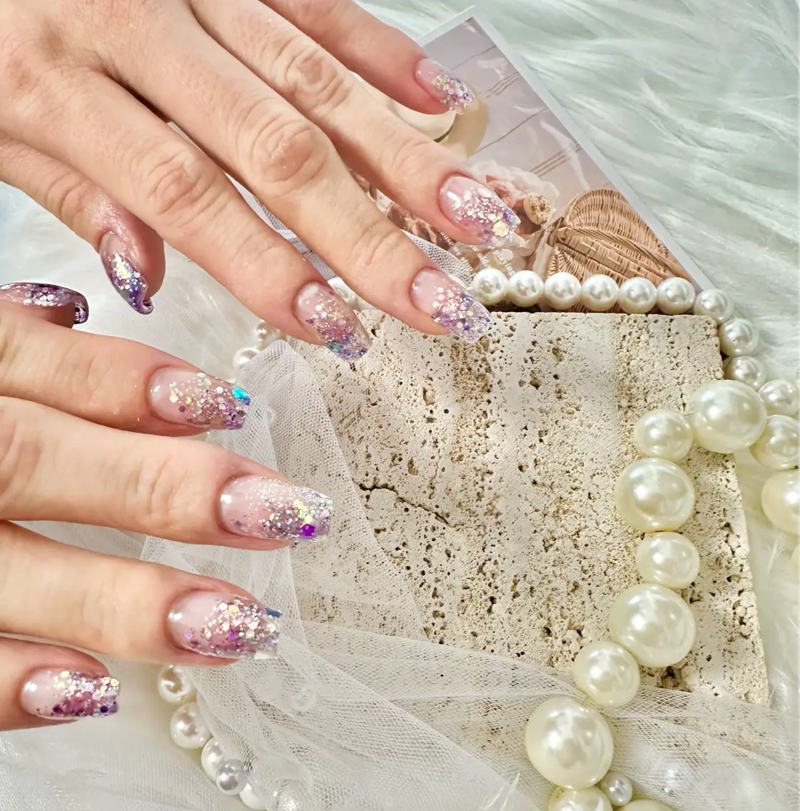 ネイル クリアネイル フットネイル フレンチネイル ジェルネイル 韓国ネイル nail salon Feerieのネイルデザイン