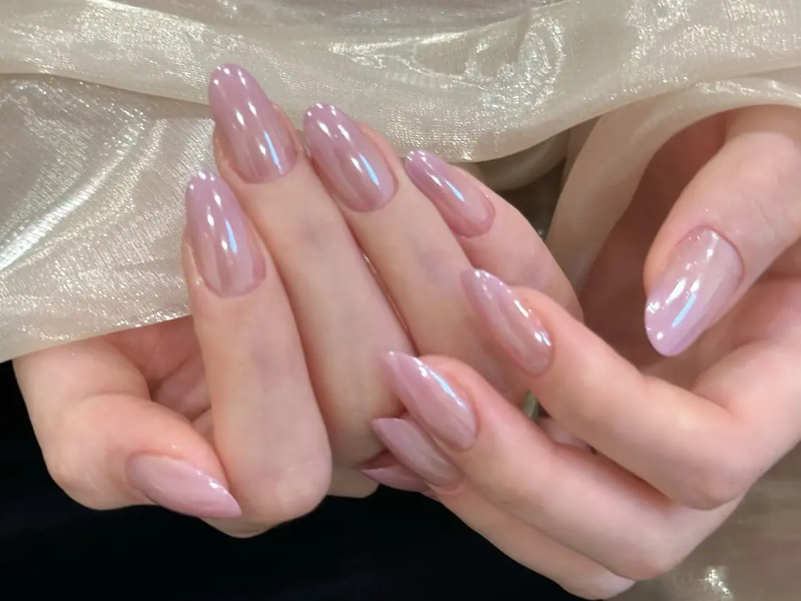 ネイル オーロラネイル チークネイル 長さ出し フレンチネイル ジェルネイル ハンドネイル NEW NAIL 池袋のネイルデザイン