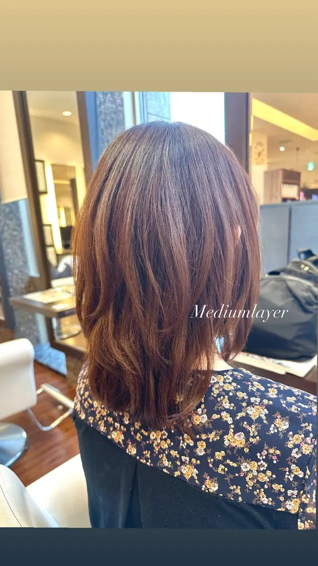 ミディアム カットパーマモデル様 募集中🎀hanaのヘアスタイル