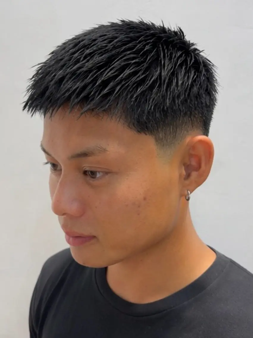 ショート カット フェード/韓国 原宿👑レンのヘアスタイル