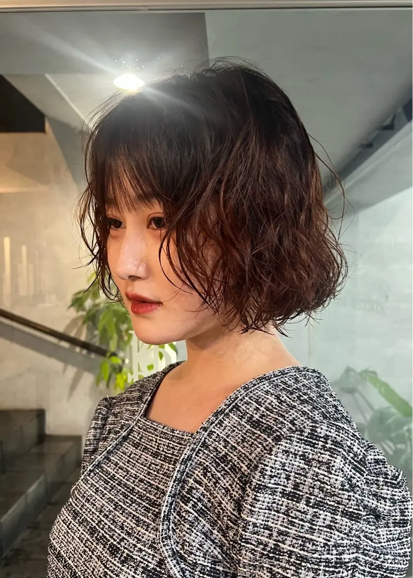 ショート パーマ 表参道/ナチュラル /tsumugiのヘアスタイル